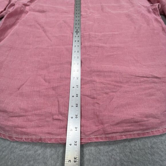 Tommy Bahama Shirt Mens XL Extra Large Pink 100% Linen Long Sleeve Button Up - Picture 6 of 12